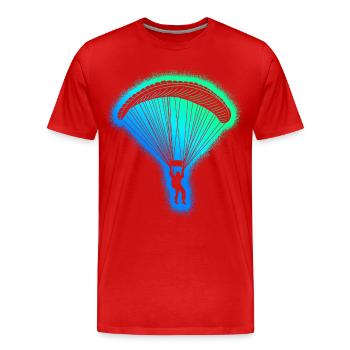Parapente Parapente Hommes Parapente Parapente - T-shirt bio Premium Homme - rouge - Devant - Damien (186cm)