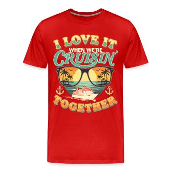 Cruise Cruise Ship Cruise Holidays - Men's Premium Organic T-Shirt - red - Front - Damien (186cm)