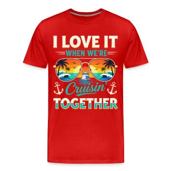 Cruise Cruise Ship Cruise Holidays - Men's Premium Organic T-Shirt - red - Front - Damien (186cm)