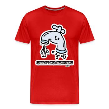 Constant Minor Inconvenience Faucet - Men's Premium Organic T-Shirt - red - Front - Damien (186cm)