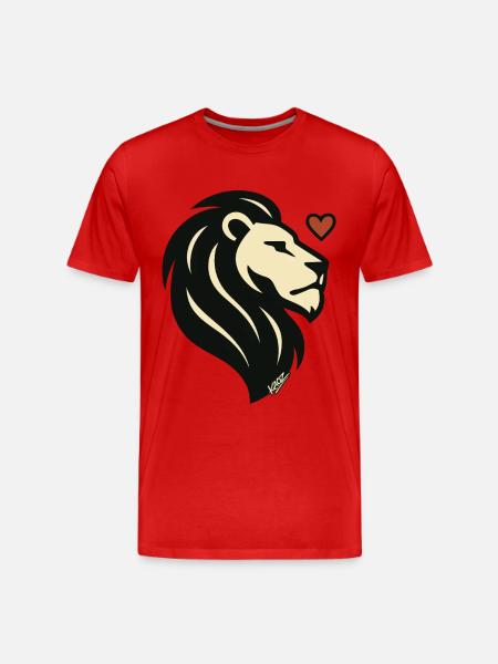 Lionheart Lion Silhouette - Men's Premium Organic T-Shirt - red