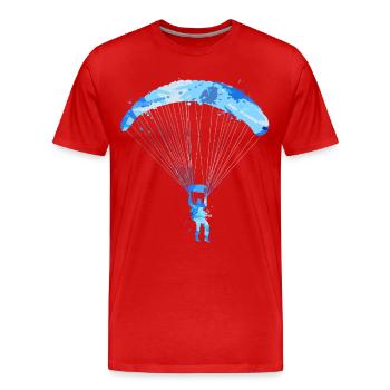 Parapente Parapente Hommes Colorés Parapente Parapente - T-shirt bio Premium Homme - rouge - Devant - Damien (186cm)