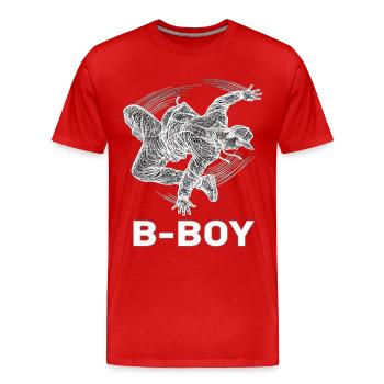 Breakdance B-Boy Streetdance Hip Hop - Männer Premium Bio T-Shirt - Rot - Vorne - Damien (186cm)