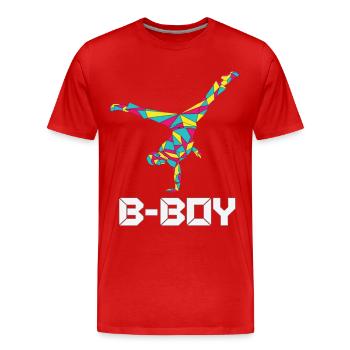 Breakdance B-Boy Streetdance Hip Hop - Männer Premium Bio T-Shirt - Rot - Vorne - Damien (186cm)