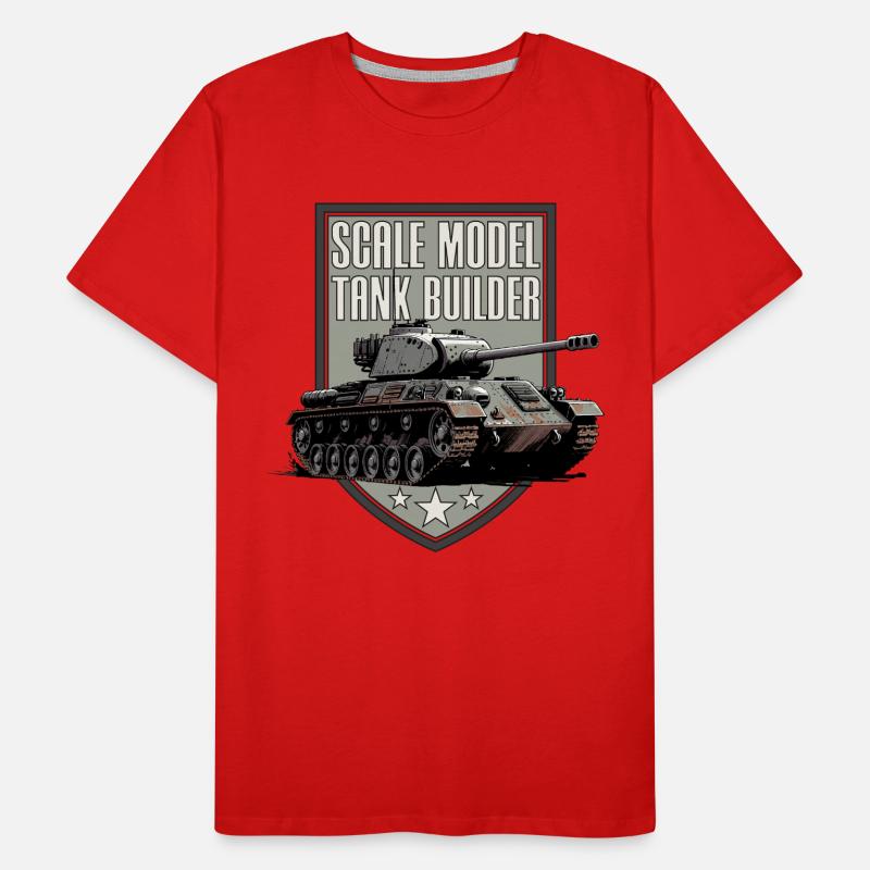 Constructeur de chars miniatures à l’échelle T-shirt bio Premium Homme
