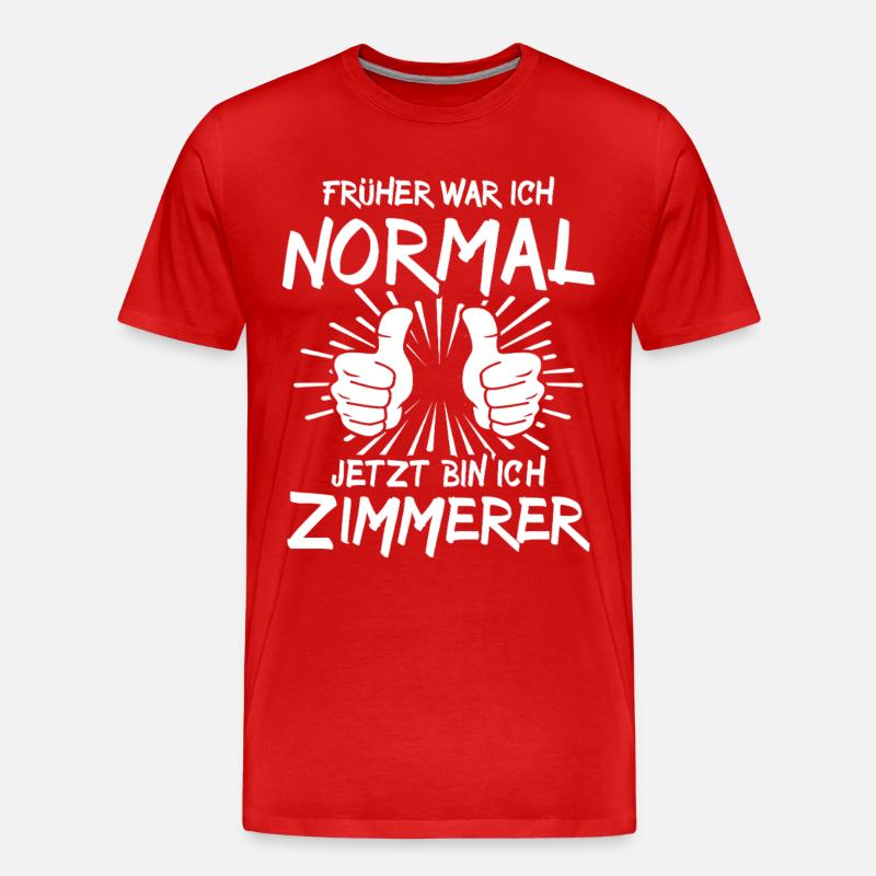 Zimmerer - Männer Premium Bio T-Shirt - Rot