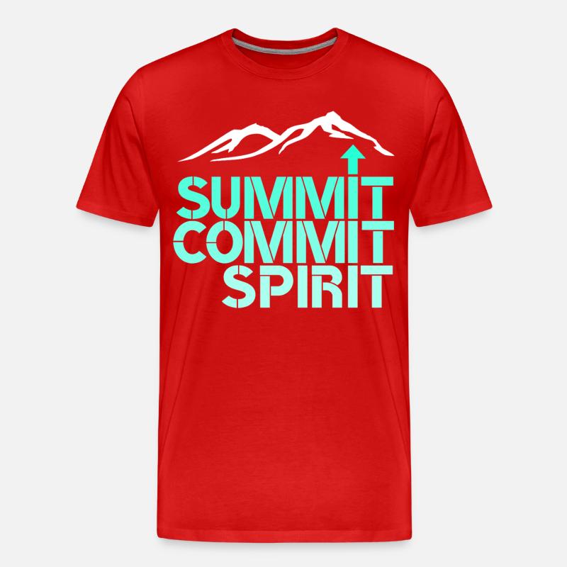 spirit commit summit - Männer Premium Bio T-Shirt - Rot