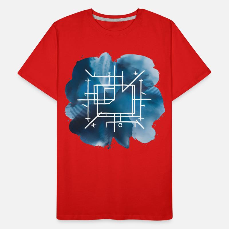 Architekturplan-Bauplan Druck Männer Premium Bio T-Shirt