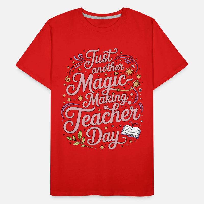 Elementary Teacher Just Another Magic Educator Men's Premium Organic T-Shirt