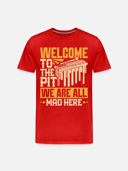 Marimba Orchester Schlagzeuggrube - Männer Premium Bio T-Shirt - Rot