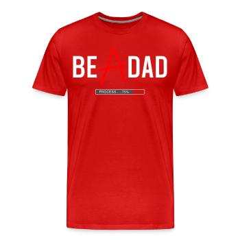 Dad in Process Shirt – Future Dad - Men's Premium Organic T-Shirt - red - Front - Damien (186cm)