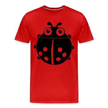 Coccinelle noire - T-shirt bio Premium Homme - rouge - Devant - Damien (186cm)