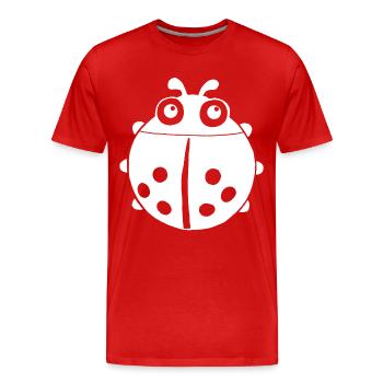 Coccinelle blanche - T-shirt bio Premium Homme - rouge - Devant - Damien (186cm)