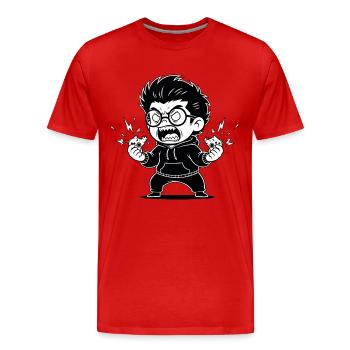 Gamer Anger Controller Zerbrochene Wut - Männer Premium Bio T-Shirt - Rot - Vorne - Damien (186cm)