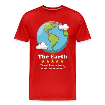 Die Erde - Männer Premium Bio T-Shirt - Rot - Vorne - Damien (186cm)