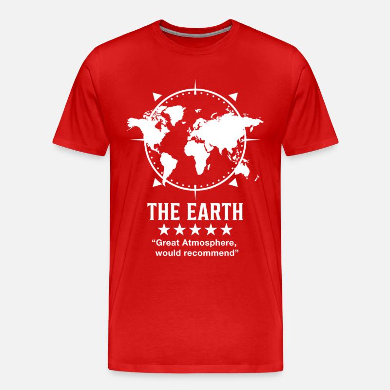 The_Earth_Great_Atmosphere_V2 - Männer Premium Bio T-Shirt - Rot