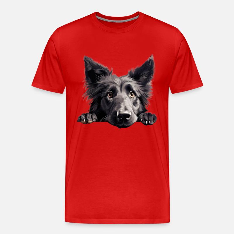 Belgian Sheepdog - Männer Premium Bio T-Shirt - Rot