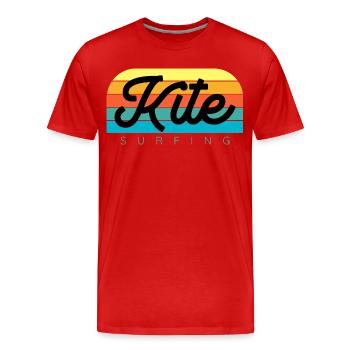 Kitesurfer Kiteboard Kitesurfen Kitesurf - Männer Premium Bio T-Shirt - Rot - Vorne - Damien (186cm)
