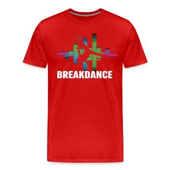 Breakdance Streetstyle Hip Hop DJ Dance - T-shirt bio Premium Homme - rouge - Devant - Damien (186cm)