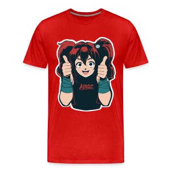 Kaoz Cheer Avatar - Männer Premium Bio T-Shirt - Rot - Vorne - Damien (186cm)