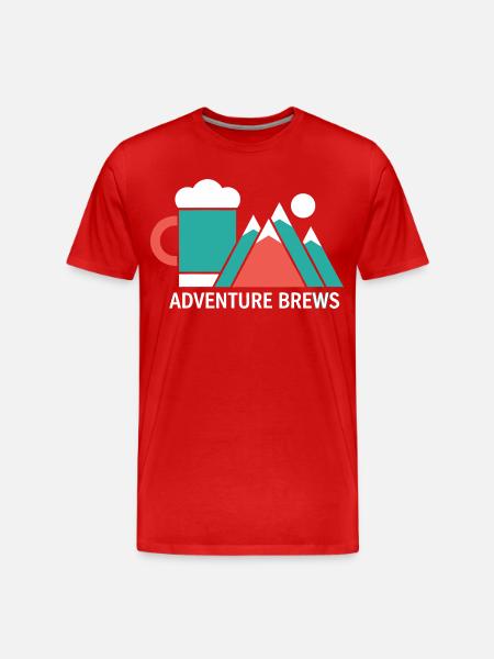 Adventure Brews Wandern Bier - Männer Premium Bio T-Shirt - Rot