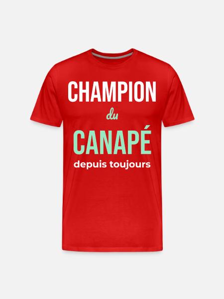 Canapé Champion — Flemme Assumée - T-shirt bio Premium Homme - rouge