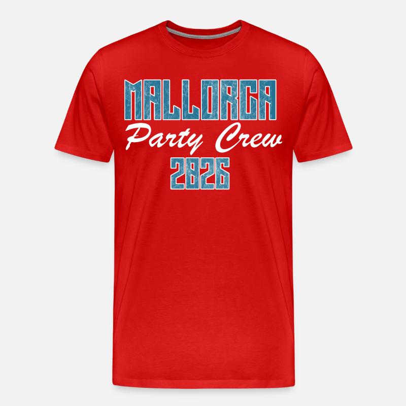 Mallorca, Party - Männer Premium Bio T-Shirt - Rot