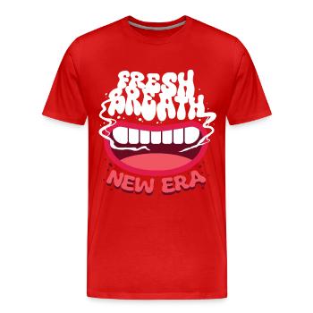 Nichtraucher Ex Raucher Fresh Breath - Männer Premium Bio T-Shirt - Rot - Vorne - Damien (186cm)
