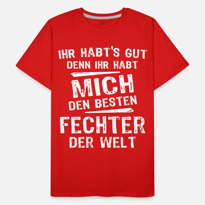 Fechter Männer Premium Bio T-Shirt