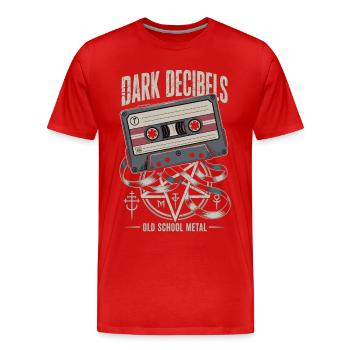 Heavy Metal Shirt Old School Metal Kassette - Männer Premium Bio T-Shirt - Rot - Vorne - Damien (186cm)