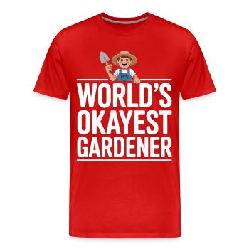 Idée de cadeau amusant pour un jardin de jardin de jardin de jardin - T-shirt bio Premium Homme - rouge - Devant - Damien (186cm)