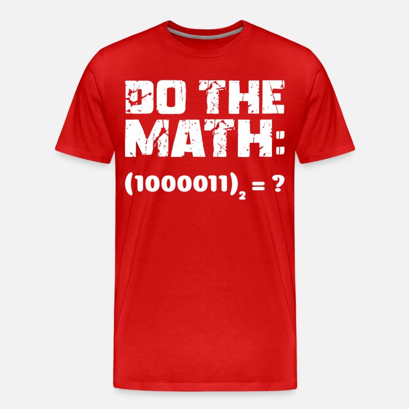 Do The Math Binary System - Men's Premium Organic T-Shirt - red