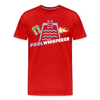 Les sauveteurs adorent les nageurs sauveteurs - T-shirt bio Premium Homme - rouge - Devant - Damien (186cm)