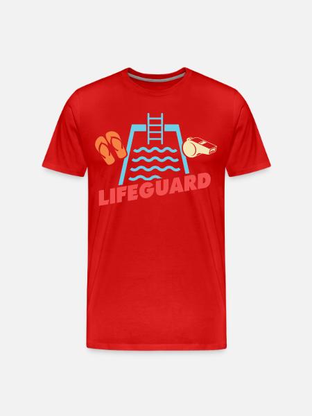 Lifeguards Love Lifeguard Swimmers - Men's Premium Organic T-Shirt - red