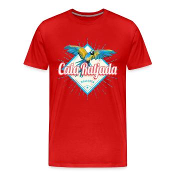 Souvenir de Cala Ratjada, îles Baléares de Majorque - T-shirt bio Premium Homme - rouge - Devant - Damien (186cm)
