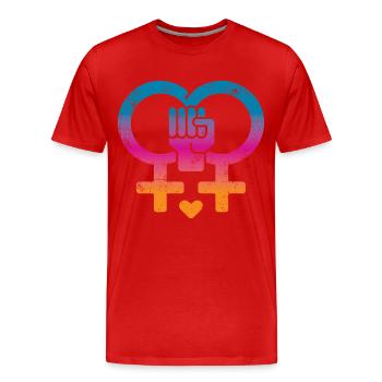 Frauenrechte Frauenpower - Männer Premium Bio T-Shirt - Rot - Vorne - Damien (186cm)