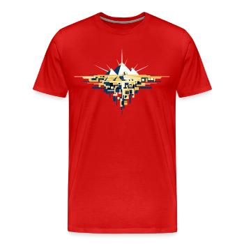 Pyramides d’Égypte Sphinx de Gizeh - T-shirt bio Premium Homme - rouge - Devant - Damien (186cm)