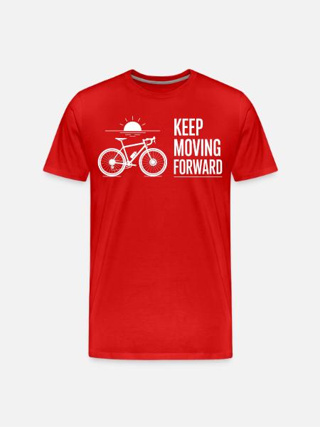 Cycling Forward Sunrise - Men's Premium Organic T-Shirt - red