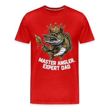 Master Angler Expert Dad - Men's Premium Organic T-Shirt - red - Front - Damien (186cm)