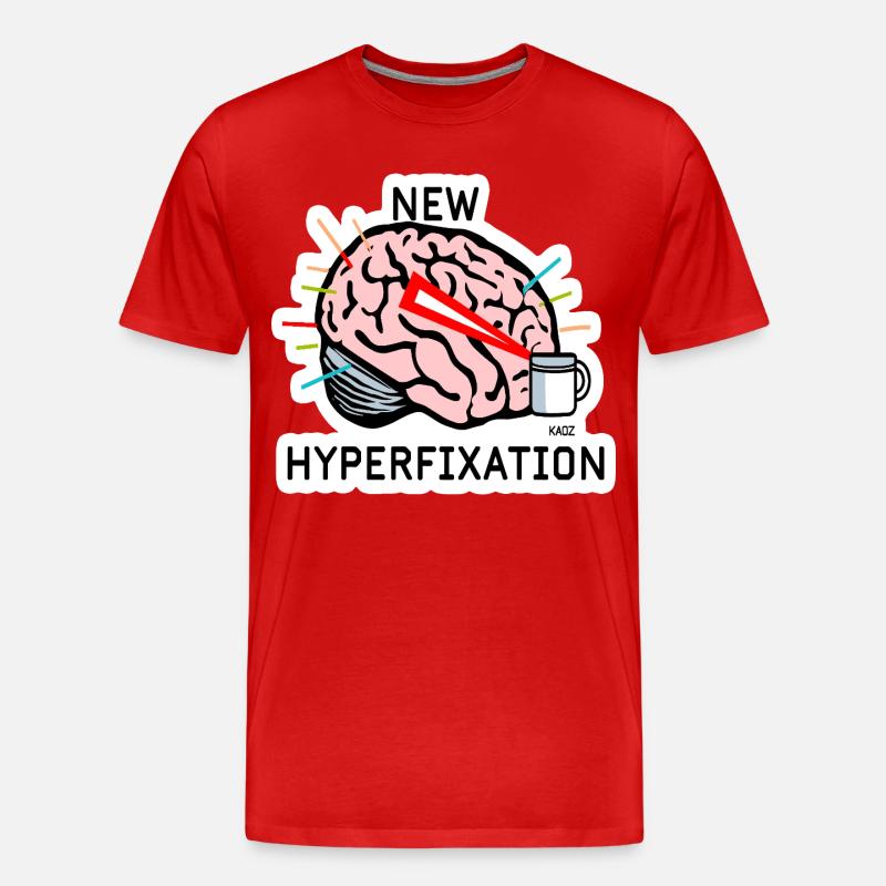 Hyperfix-Gehirnlaser - Männer Premium Bio T-Shirt - Rot