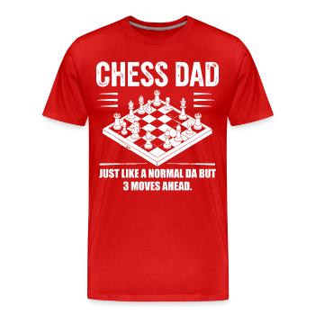 Chess: The Best Design for Dad and Grandpa - Men's Premium Organic T-Shirt - red - Front - Damien (186cm)