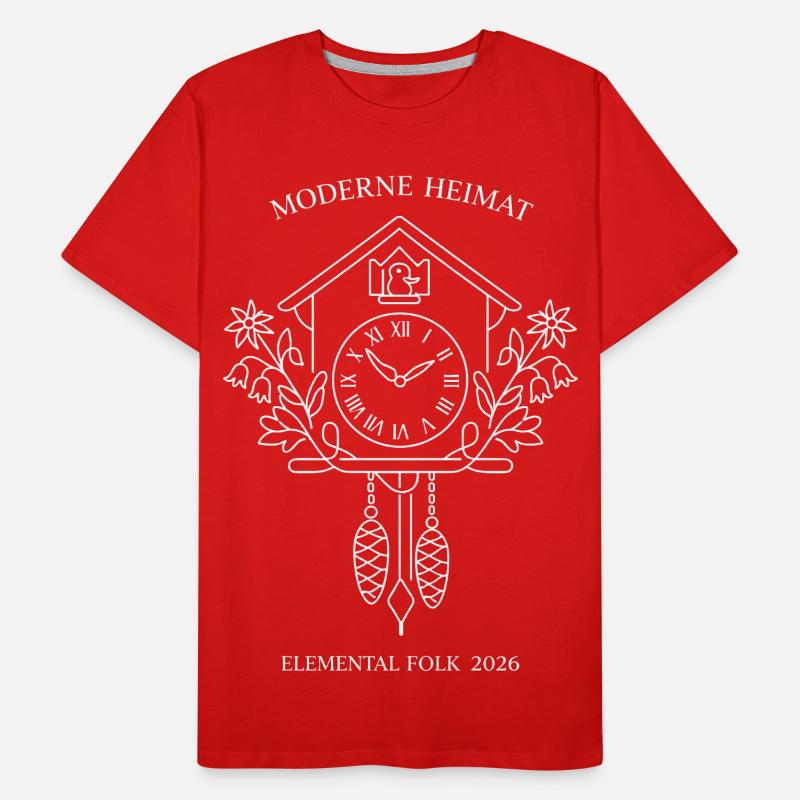 Modern Home Cuckoo Clock Elemental Folk Men's Premium Organic T-Shirt
