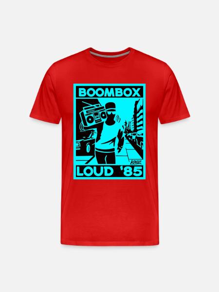 Boombox Loud 85 Neon Retro - Men's Premium Organic T-Shirt - red