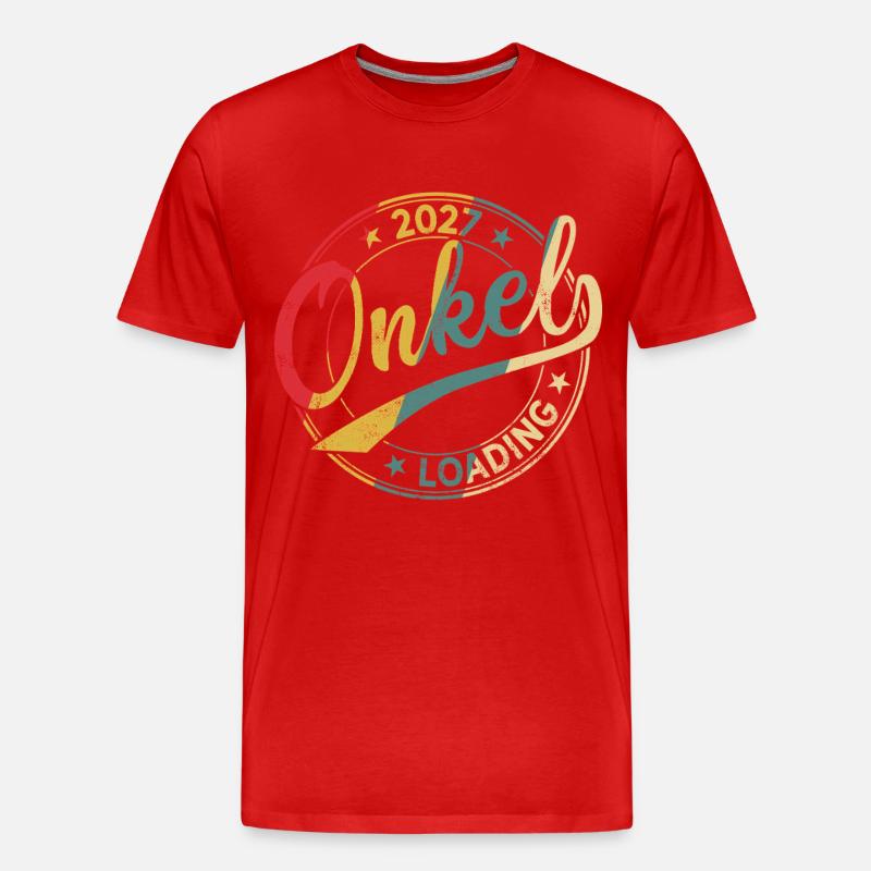 Onkel 2027 Loading Werdender Onkel 2027 - Männer Premium Bio T-Shirt - Rot