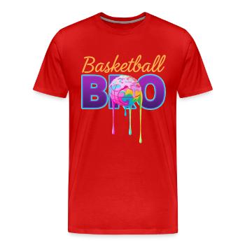 Basketball Bro Bruder - Männer Premium Bio T-Shirt - Rot - Vorne - Damien (186cm)