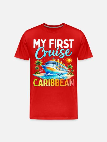 My First Cruise Caribbean - Men's Premium Organic T-Shirt - red