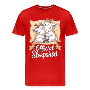 Chemise de nuit pour la nuit de chèvre - T-shirt bio Premium Homme - rouge - Devant - Damien (186cm)