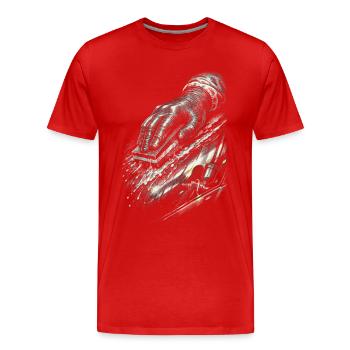 Peintre de véhicules Peintre de voitures Peintre - T-shirt bio Premium Homme - rouge - Devant - Damien (186cm)