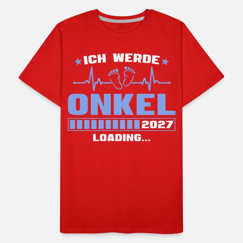 Ich werde Onkel 2027 – Werdender Onkel Männer Premium Bio T-Shirt
