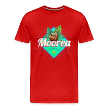 Moorea Französisch-Polynesien Insel Souvenir - Männer Premium Bio T-Shirt - Rot - Vorne - Damien (186cm)